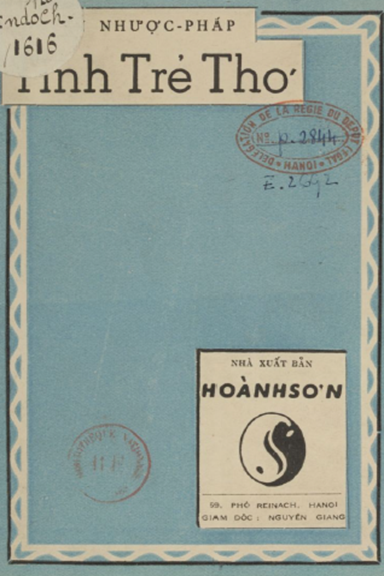 Tình Trẻ Thơ (NXB Hoành Sơn 1950) - Nguyễn Nhược Pháp, 52 Trang