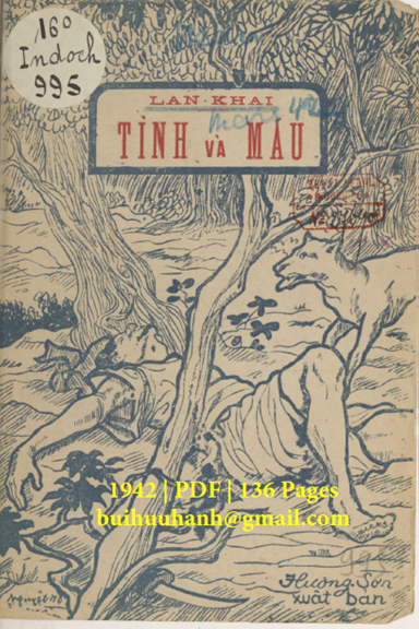 Tình Và Máu (NXB Hương Sơn 1942) - Lan Khai, 136 Trang