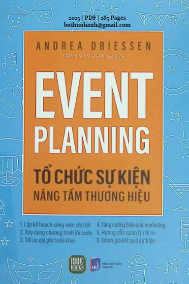 Tổ Chức Sự Kiện Nâng Tầm Thương Hiệu (NXB Dân Trí 2023) - Andrea Driessen, 285 Trang