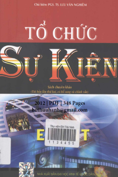 Tổ Chức Sự Kiện (NXB Kinh Tế Quốc Dân 2012) - Lưu Văn Nghiệm, 348 Trang