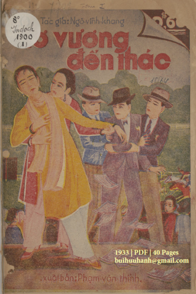 Tơ Vương Đến Thác Cuốn 1 (NXB Đức Lưu Phương 1933) - Ngô Vĩnh Khang, 40 Trang