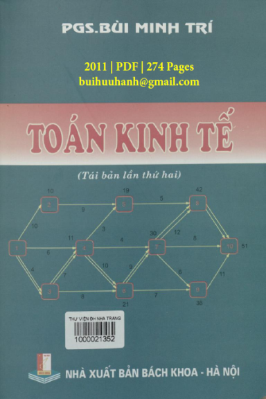 Toán Kinh Tế (NXB Bách Khoa 2011) - Bùi Minh Trí, 274 Trang