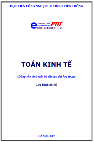 Toán Kinh Tế (NXB Hà Nội 2007) - Nguyễn Quảng, 265 Trang