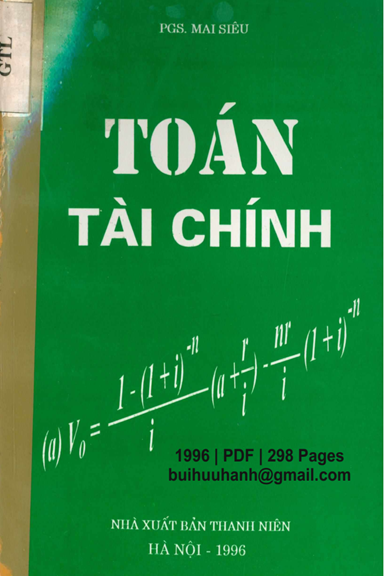 Toán Tài Chính (NXB Thanh Niên 1996) - Mai Siêu, 298 Trang