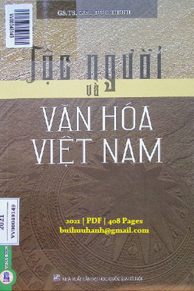 Tộc Người Và Văn Hóa Việt Nam (NXB Đại Học Quốc Gia 2021) - Ngô Đức Thịnh, 408 Trang