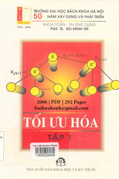 Tối Ưu Hóa Tập 1 (NXB Khoa Học Kỹ Thuật 2006) - Bùi Minh Trí, 292 Trang