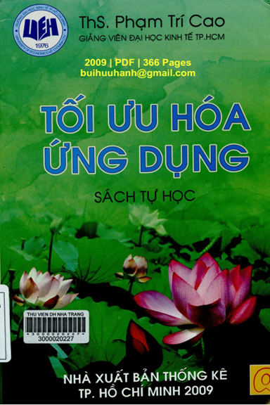 Tối Ưu Hóa Ứng Dụng (NXB Thống Kê 2009) - Phạm Trí Cao, 366 Trang