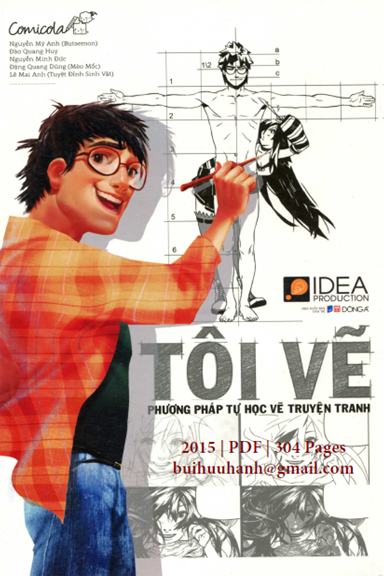 Tôi Vẽ-Phương Pháp Tự Học Vẽ Truyện Tranh (NXB Dân Trí 2015) - Nguyễn Mỹ Anh, 304 Trang