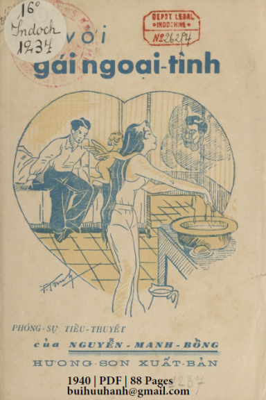 Tôi Với Gái Ngoại Tình (NXB Hương Sơn 1940) - Nguyễn Mạnh Bổng, 88 Trang