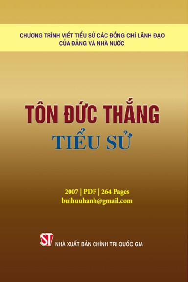 Tôn Đức Thắng Tiểu Sử (NXB Chính Trị 2007) - Bùi Đình Phong, 264 Trang