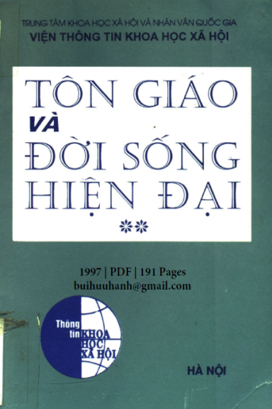 Tôn Giáo Và Đời Sống Hiện Đại Tập 2 (NXB Hà Nội 1997) - Võ Kim Quyên, 191 Trang