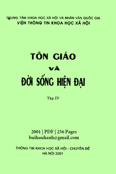 Tôn Giáo Và Đời Sống Hiện Đại Tập 4 (NXB Hà Nội 2001) - Võ Kim Quyên, 256 Trang