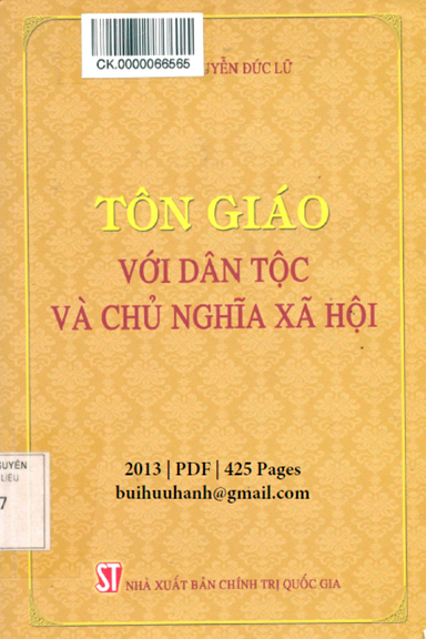 Tôn Giáo Với Dân Tộc Và Chủ Nghĩa Xã Hội (NXB Chính Trị 2013) - Nguyễn Đức Lữ, 425 Trang