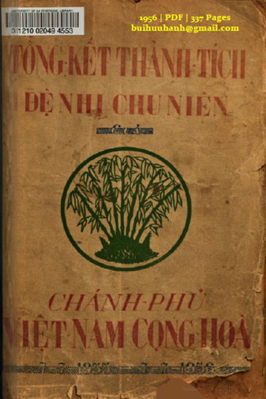 Tổng Kết Thành Tích Đệ Nhị Chu Niên Của Chính Phủ Việt Nam Cộng Hòa - Nhiều Tác Giả, 337 Trang