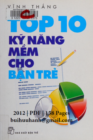 Top 10 Kỹ Năng Mềm Cho Bạn Trẻ (NXB Trẻ 2012) - Vĩnh Thắng, 158 Trang