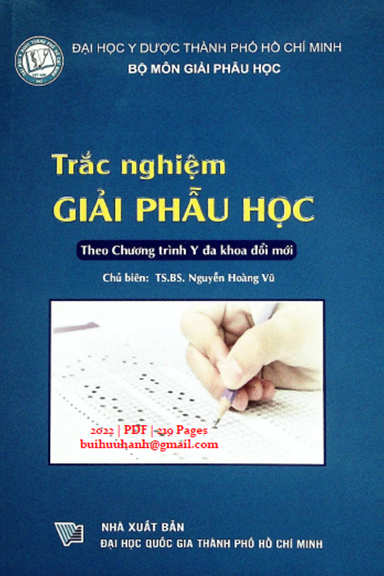 Trắc Nghiệm Giải Phẫu Học (NXB Đại Học Quốc Gia 2022) - Nguyễn Hoàng Vũ, 219 Trang