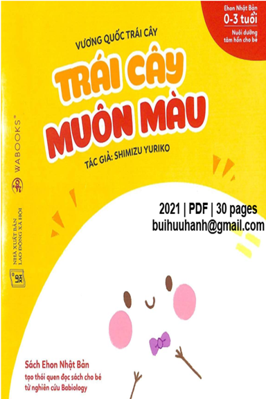 Trái Cây Muôn Màu (NXB Lao Động 2021) - Shimizu Yuriko, 30 Trang