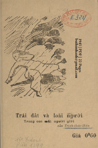 Trái Đất Và Loài Người Trong Con Mắt Người Giời (NXB Á Châu 1945) - Trịnh Thúc Hiến, 22 Trang