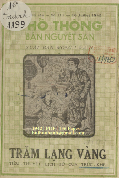Trăm Lạng Vàng (NXB Tân Dân 1942) - Trúc Khê, 136 Trang