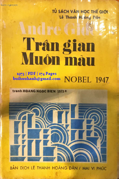 Trần Gian Muôn Màu (NXB Trẻ 1973) - André Gide, 174 Trang