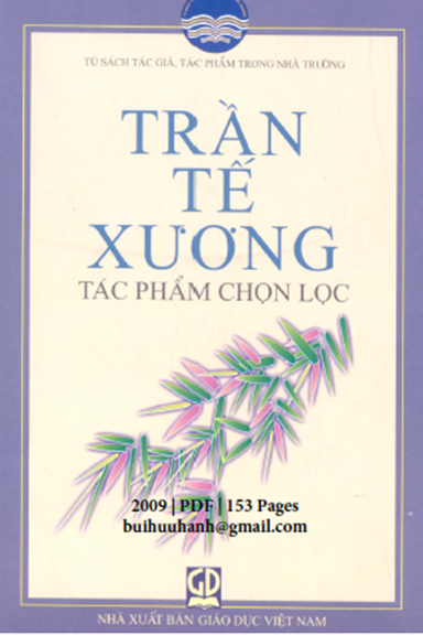 Trần Tế Xương Tác Phẩm Chọn Lọc (NXB Giáo Dục 2009) - Vũ Văn Sỹ, 153 Trang