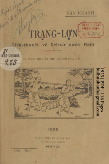 Trạng Lợn (NXB Thụy Ký 1925) - Hàn Thanh, 116 Trang