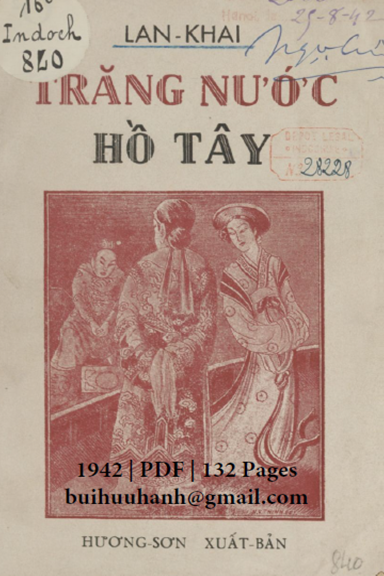 Trăng Nước Hồ Tây (NXB Hương Sơn 1942) - Lan Khai, 132 Trang