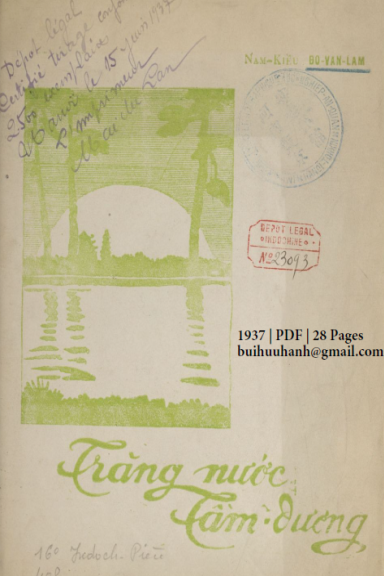 Trăng Nước Tầm Dương (NXB Thực Nghiệp 1937) - Đỗ Văn Lâm, 28 Trang