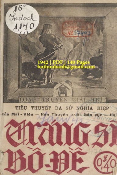 Tráng Sĩ Bồ Đề Cuốn 1 (NXB Hàn Thuyên 1942) - Mai Viên, 140 Trang