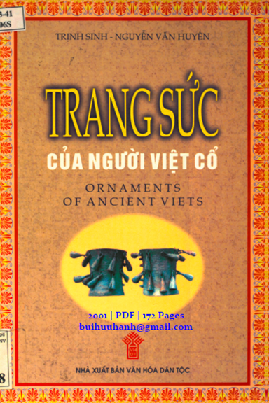 Trang Sức Của Người Việt Cổ (NXB Văn Hóa Dân Tộc 2001) - Trịnh Sinh, 172 Trang
