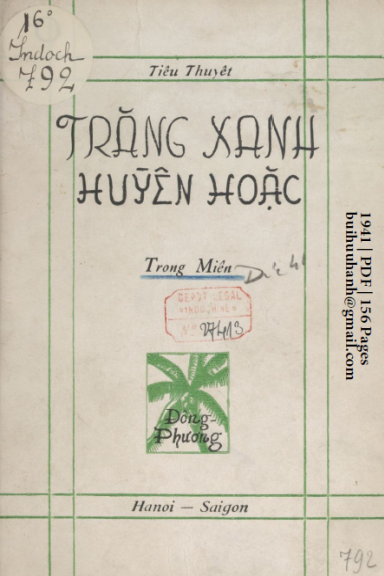 Trăng Xanh Huyền Hoặc (NXB Đông Phương 1941) - Trọng Miên, 156 Trang