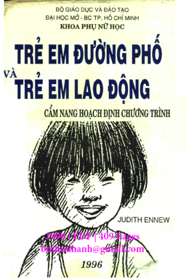Trẻ Em Đường Phố Và Trẻ Em Lao Động (NXB Đại Học Mở 1996) - Nhiều Tác Giả, 409 Trang