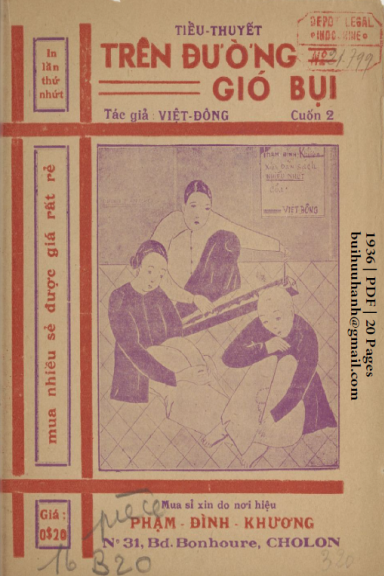 Trên Đường Gió Bụi Cuốn 2 (NXB Đức Lưu Phương 1936) - Việt Đông, 20 Trang