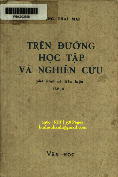 Trên Đường Học Tập Và Nghiên Cứu Tập 2 (NXB Văn Học 1969) - Đặng Thai Mai, 358 Trang