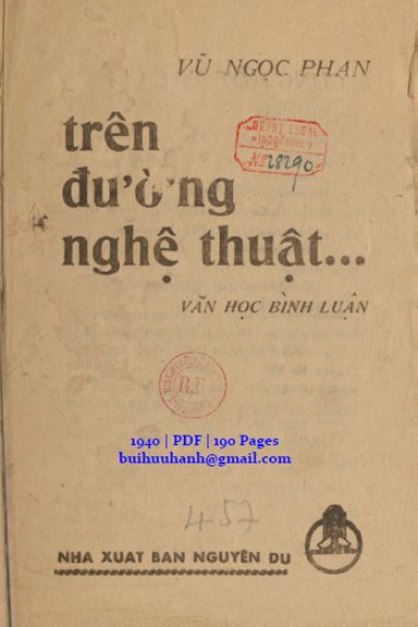 Trên Đường Nghệ Thuật (NXB Nguyễn Du 1940) - Vũ Ngọc Phan, 190 Trang