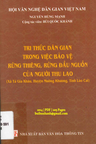 Tri Thức Dân Gian Trong Việc Bảo Vệ Rừng Thiêng, Rừng Đầu Nguồn Của Người Thu Lao - Nguyễn Hùng Mạnh