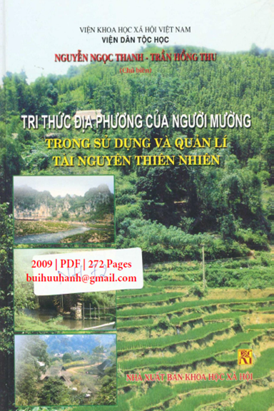 Tri Thức Địa Phương Của Người Mường (NXB Khoa Học Xã Hội 2009) - Nguyễn Ngọc Thanh, 272 Trang