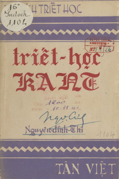 Triết Học Kant (NXB Tân Việt 1942) - Nguyễn Đình Thi, 160 Trang