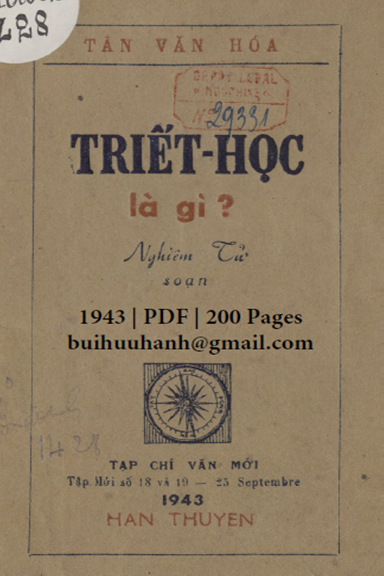 Triết Học Là Gì (NXB Hàn Thuyên 1943) - Nghiêm Tử, 200 Trang
