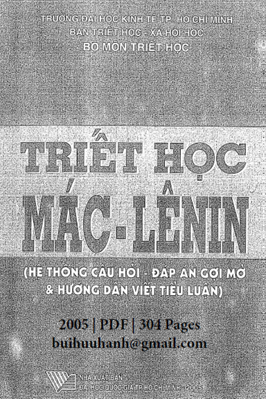 Triết Học Mác-Lênin (NXB Đại Học Quốc Gia 2005) - Trần Nguyên Ký, 304 Trang