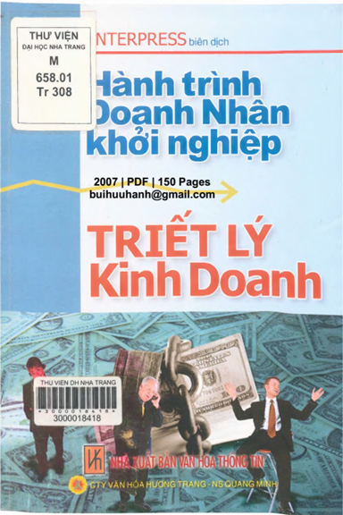 Triết Lý Kinh Doanh (NXB Văn Hóa Thông Tin 2007) - Nguyễn Trung Toàn, 150 Trang
