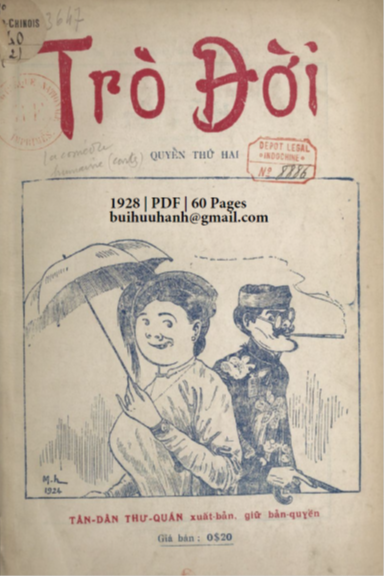 Trò Đời Quyển 2 (NXB Tân Dân 1928) - Cuồng Sĩ, 60 Trang