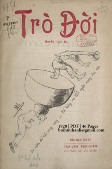 Trò Đời Quyển 3 (NXB Tân Dân 1928) - Cuồng Sĩ, 46 Trang