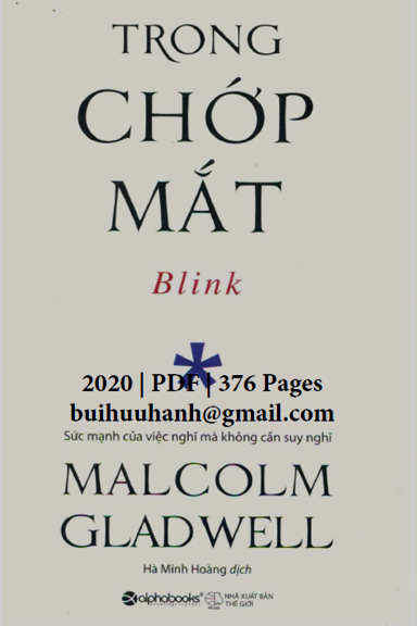 Trong Chớp Mắt (NXB Thế Giới 2020) - Malcolm Gladwell, 376 Trang
