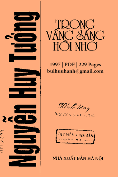 Trong Vầng Sáng Hồi Nhớ (NXB Hà Nội 1997) - Nguyễn Huy Tưởng, 229 Trang