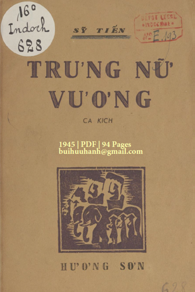 Trưng Nữ Vương (NXB Hương Sơn 1945) - Sỹ Tiến, 94 Trang