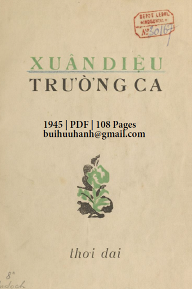 Trường Ca (NXB Thời Đại 1945) - Xuân Diệu, 108 Trang