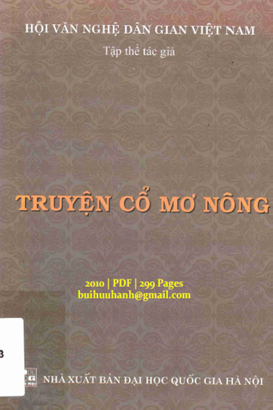 Truyện Cổ Mơ Nông (NXB Đại Học Quốc Gia 2010) - Nguyễn Văn Huệ, 299 Trang