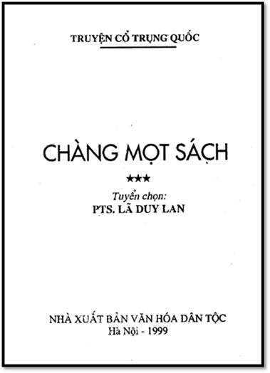 Truyện Cổ Trung Quốc Tập 3-Chàng Mọt Sách (NXB Văn Hóa Dân Tộc 1999) - Lã Duy Lan, 266 Trang