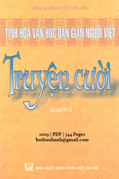 Truyện Cười Quyển 3 (NXB Khoa Học Xã Hội 2009) - Nguyễn Chí Bền, 344 Trang